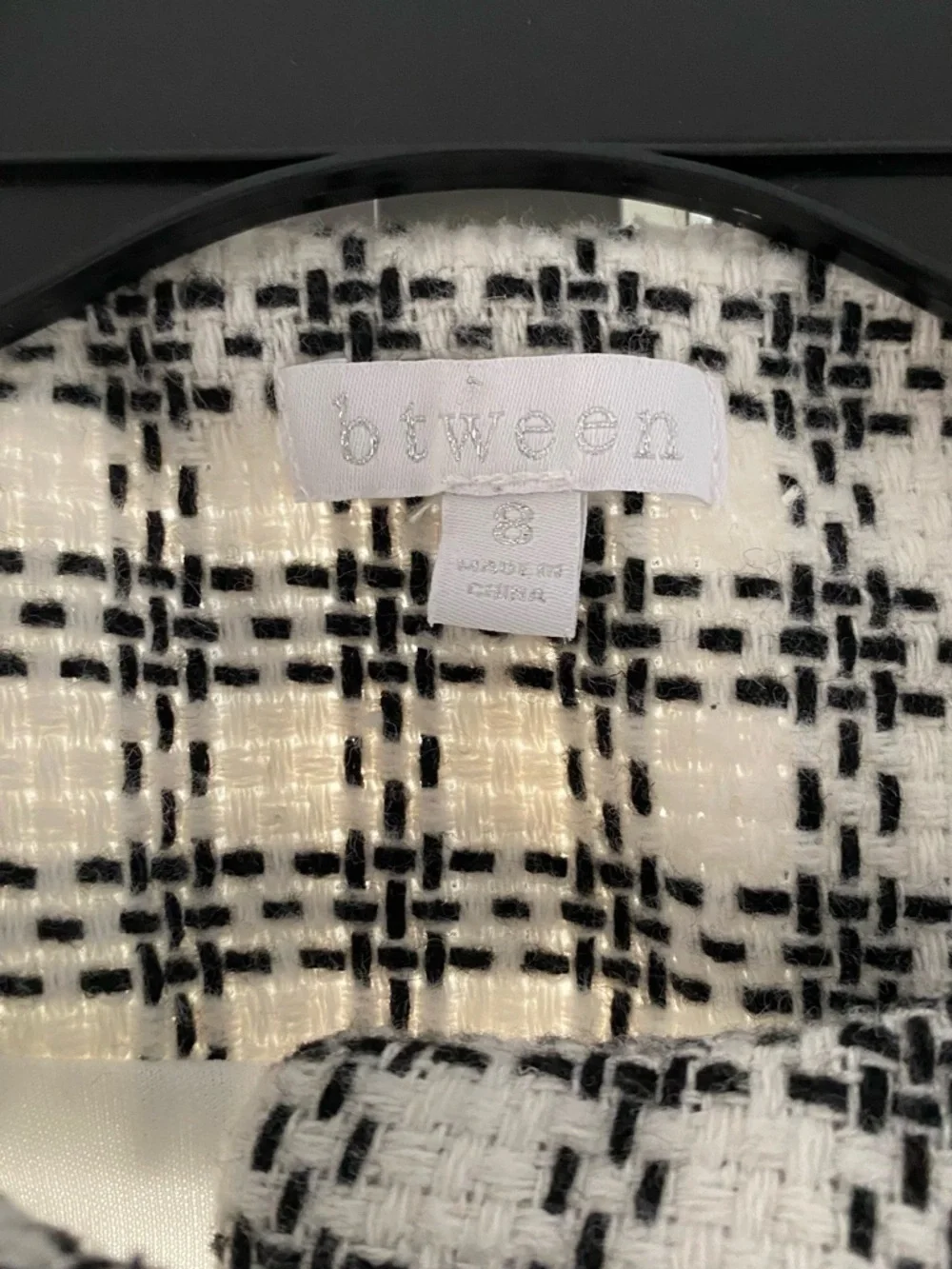 btween Black & White Houndstooth Cropped Jacket and skirt. (Set) - Picture 12 of 12